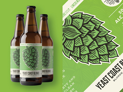 Lincolnshire Brewing Co. - Yeast Coast Blonde alcohol packaging beer beer design brand identity packaging packaging design