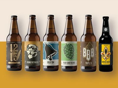 Lincolnshire Brewing Co. - Label Collection alcohol packaging beer beer design brand identity packaging packaging design