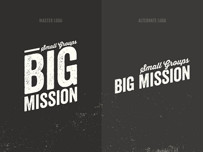 Small Groups Big Mission Identity- WIP book design brand cover design editorial logo design texture typography workbook design