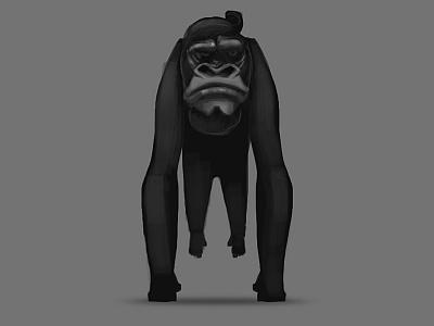 gorilla concept 2d 2d art character character design characterdesign concept concept art concept design gorila illustration scetch wacom