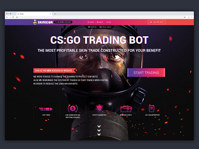 Skinsjar 2d 2d art concept csgo mask trading ui ui ux uidesign ux uxdesign wacom web design webdesign website website design