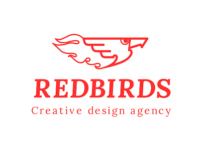 RedBird logo bird bird icon bird logo branding design logo red wacom