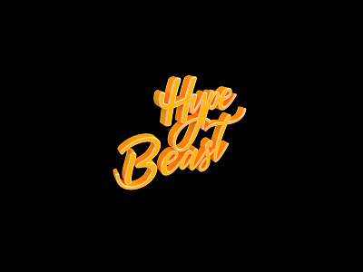hype beast logo 3d art 3d type branding design illustration logo maya typogaphy ui wacom