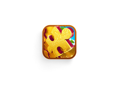 Puzzle icon gold icon icons puzzel icon puzzle square