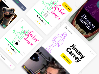 Cinema app UI app application audio design jocker ui ux video