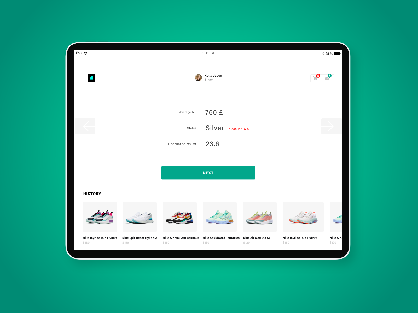 Ipad app UI/UX shop by Kostya Krestiannikov on Dribbble