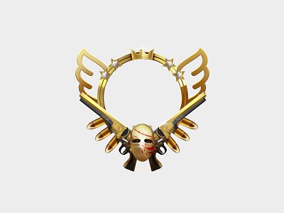 Frame for the PUBG tournament site avatar battle frame game gold graphic design graphics icon pubg tournament wacom wings