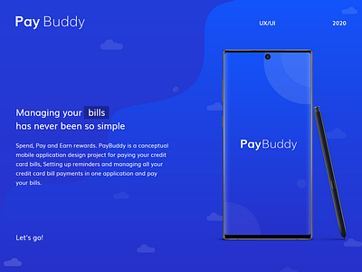 PayBuddy Splash Screen adobexd ui design