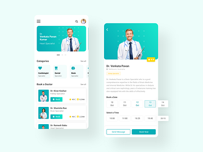 Doctor Appointment Mobile App adobe illustrator adobexd design mobile app design