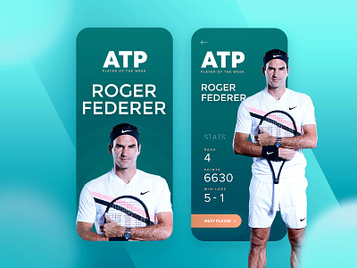 LAWN TENNIS UI APP MOCKUP