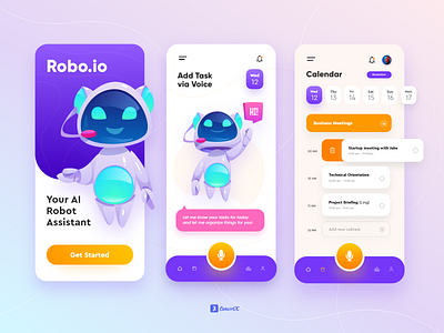 AI Task Management Assistant UI Mobile App 3d animation app application art brand identity branding design dribbble graphic design illustration logo mobile app design typography ui uiux ux vector web