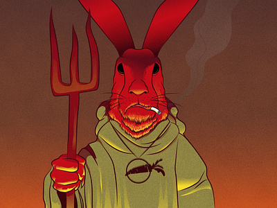 Hellbunny bunny character characterdesign demon design evil hell hellbunny hellrabbit illustration rabbit satanic vector vectorart