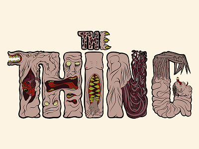 The Thing lettering design graphic horror lettering letters terror typography vector