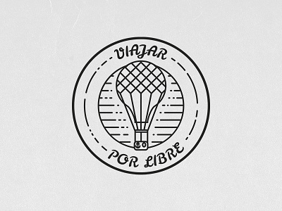 Viajar Por Libre airballoon balloon branding design graphic logo travel traveler vector