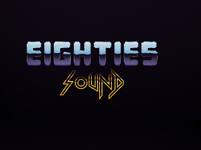 Eighties sound 1980s lettering typography