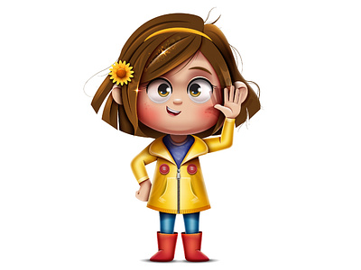 arab girl kids animation arab character girl character graphic design illustration motion graphics serag basel سراج باسل