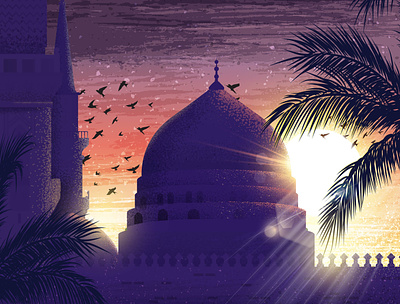 Islamic mosque arab illustration creative graphic design illustration islamic mosque motion graphics pray serag basel vector vector art