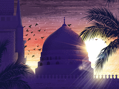 Islamic mosque arab illustration creative graphic design illustration islamic mosque motion graphics pray serag basel vector vector art