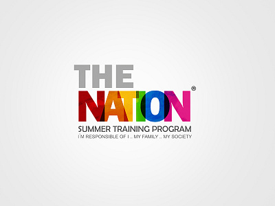 THE NATION LOGO art basel branding colorful kuwait logo program serag summer vector