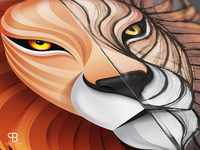 stay hungry for success art basel illustration lion poster serag strong sucess vector باسل سراج