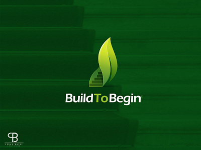 build to begin logo begin blue brand bridge build creative identity logo