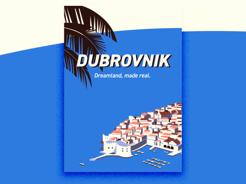 Travel Poster - Dubrovnik graphic design illustration motion graphic poster travel