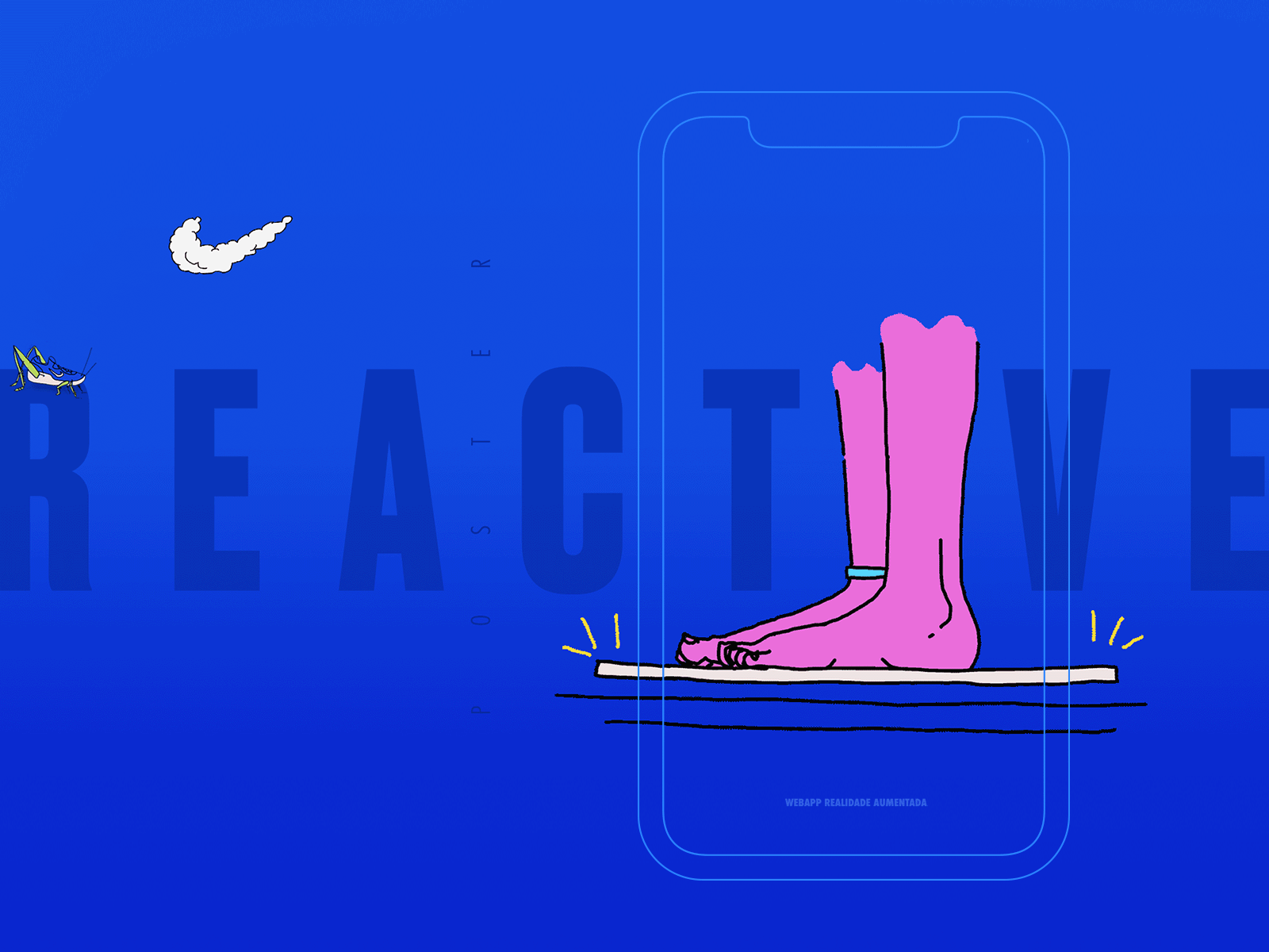 Nike - The Reactive Poster app design mobile app nike nike react run uidesign