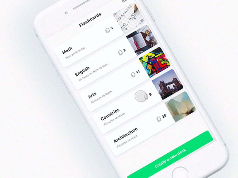Browse thousands of Flashcards App images for design inspiration Dribbble