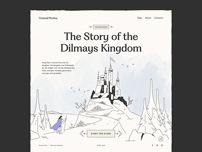 The Concept for the Interactive Fairy Tale Platform art castle concept creative design fable faitytale illustration knight story website zajno