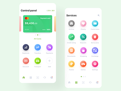Privat24 Mobile Banking app bank app banking clean credit card dashboard design finance app minimal mobile money app payment ui