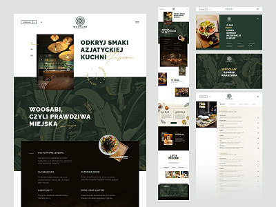 WOOSABI interface layout restaurant ui ux web design