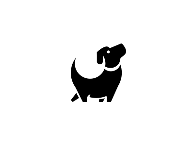 Dog dog icon identity logo mark minimal negative symbol