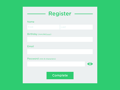 Daily UI #01: Sign-Up Form dailyui form sign up