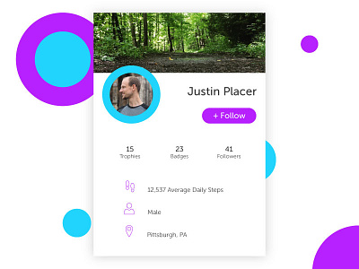 Daily UI #06: User Profile dailyui fitness profile ui user user profile