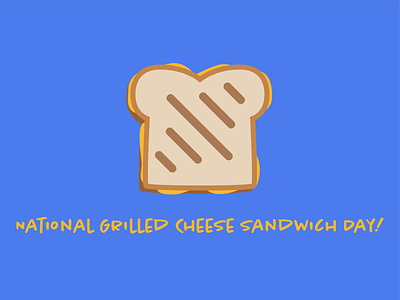 Oh Grate, Another Grilled Cheese Day Post cheese design grilled cheese illustration sandwich typography vector