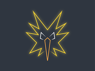 Zapdos bird design electric icon illustration pokemon zapdos
