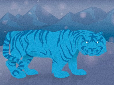 Blue tiger blue cat mountains tiger