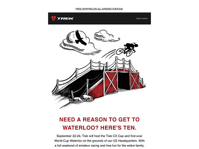 Top 10 Email bikes cyclocross email email design illustration sporting goods spot illustration