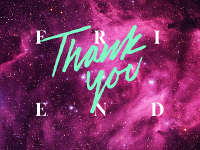 Thank you friend friend lettering thankyou