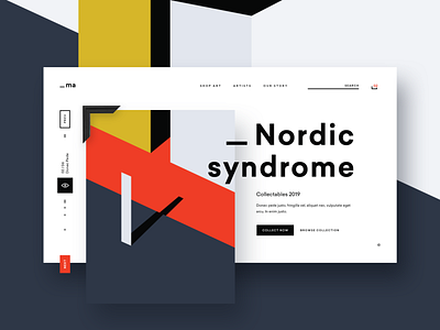 Modern Art Web Shop Concept concept design flat minimal modern typography ui web web design website