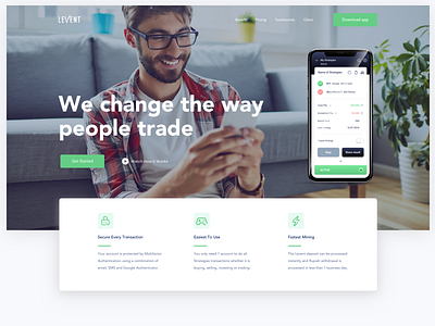 Levent app design typography ui ux web website