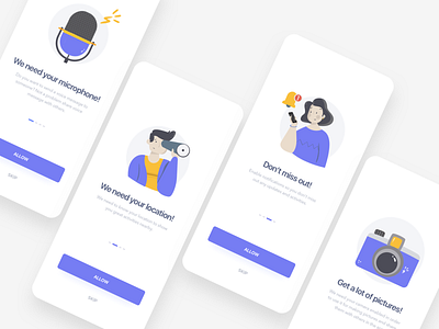 Permissions app design illustration ui ux