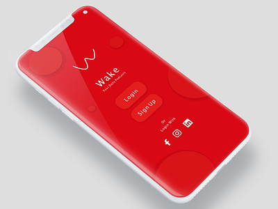 wake app iphone UI elements app branding design interface iphone app logo ui ux