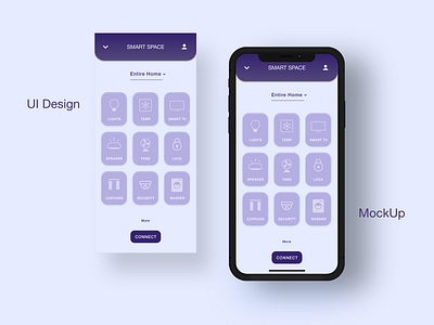 IOT smart space app UI Elements