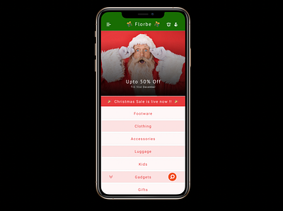 Christmas theme iOS app app apple christmas design festival interface ios theme ui userinterface ux