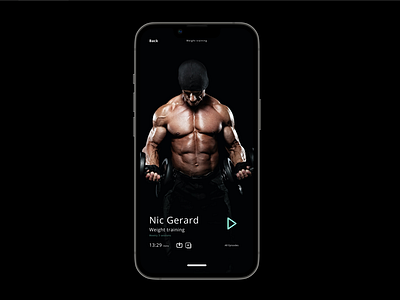 Fitness iOS App interface Design elements