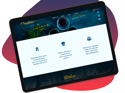 Marsheba dine in restaurant iPad app UI design app design interface ipad ipados ui uiux ux