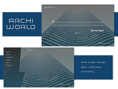 ARCHIWORLD BRANDING branding design design a day flat ui ux web webpage