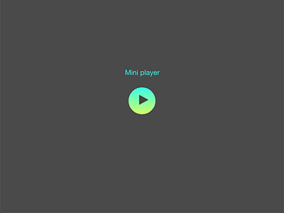 Mini MUSIC PLAYER (VIBRANT) animation app design flat interfacedesign minimal miniplayer music app music player simpledesign ui ux vector web widgetdesign