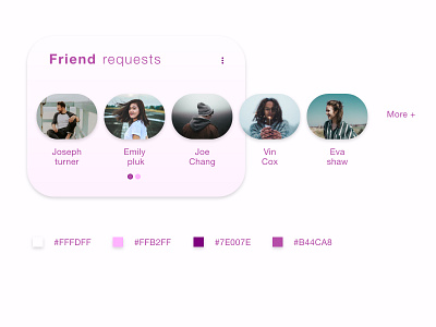 Friend request card design ui elements animation app card design design interface prototype ui ui elements ux web